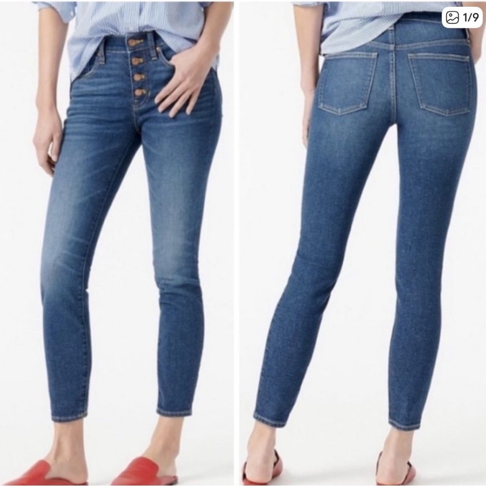 J.Crew 9” Toothpick Skinny Ankle Jeans Size 32